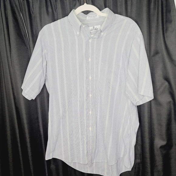 Vintage 90s Bill Blass Striped Short Sleeve Button Down Shirt - Picture 11 of 11